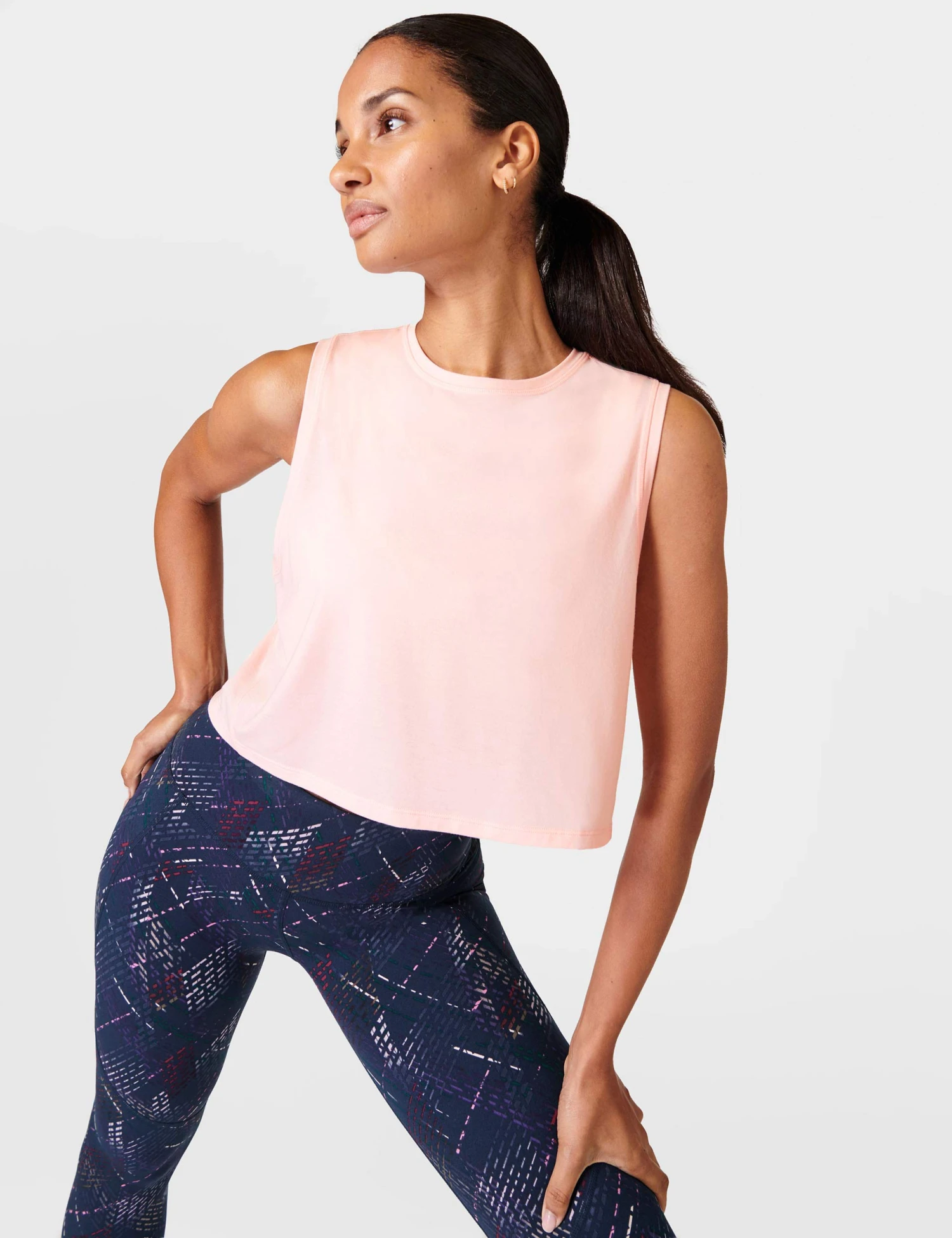 Sweaty Betty Breathe Easy Crop Muscle Vest - Sorbet Pink 3 Sweaty Betty Breathe Easy Crop Muscle Vest - Sorbet Pink