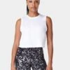 Sweaty Betty Breathe Easy Crop Muscle Vest - White -The Sports Edit sweaty betty breathe easy crop muscle vest white sb9083 1
