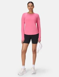 Sweaty Betty Breathe Easy Mesh Long Sleeve Top - Lollipop Pink 12 Sweaty Betty Breathe Easy Mesh Long Sleeve Top - Lollipop Pink -The Sports Edit sweaty betty breathe easy mesh ls top lollipop pink sb9911 1