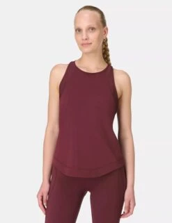 Sweaty Betty Breathe Easy Mesh Run Vest Top - Garnet Red