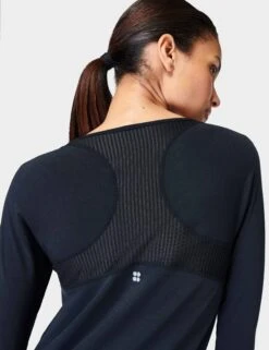 Sweaty Betty Breathe Easy Running Long Sleeve Top - Black 11 Sweaty Betty Breathe Easy Running Long Sleeve Top - Black -The Sports Edit sweaty betty breathe easy running long sleeve top black sb9122 001 4