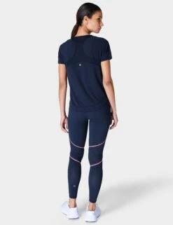 Sweaty Betty Breathe Easy Running T-Shirt - Navy Blue -The Sports Edit sweaty betty breathe easy running t shirt navy blue sb9121 2