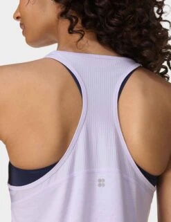 Sweaty Betty Breathe Easy Running Vest - Heather Purple -The Sports Edit sweaty betty breathe easy running vest heather purple sb9123 7