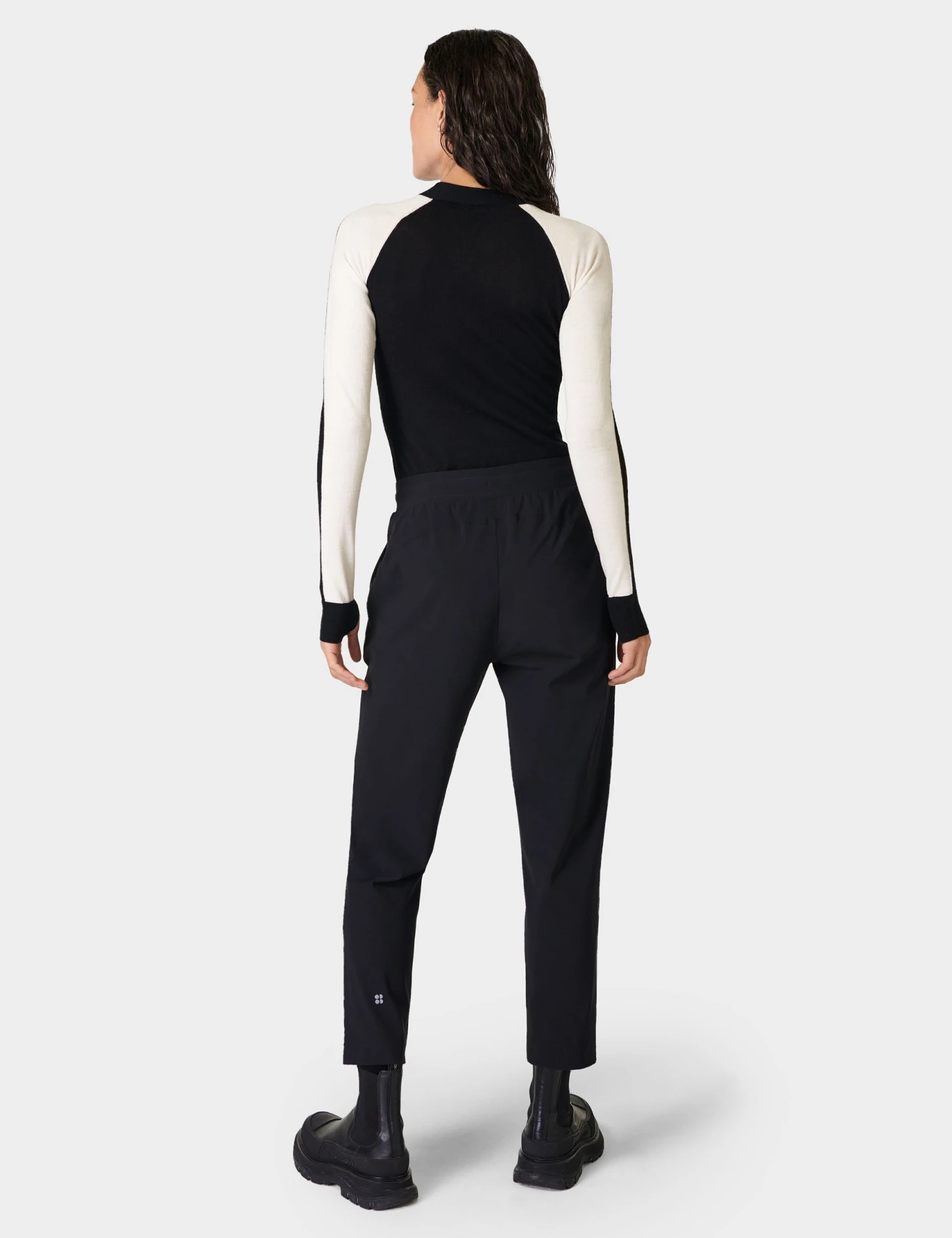 Sweaty Betty Colour Block Merino Base Layer Top - Black 4 Sweaty Betty Colour Block Merino Base Layer Top - Black - Image 2
