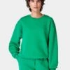 Sweaty Betty Elevated Sweatshirt - Vivid Green -The Sports Edit sweaty betty elevated sweatshirt vivid green sb9170 1