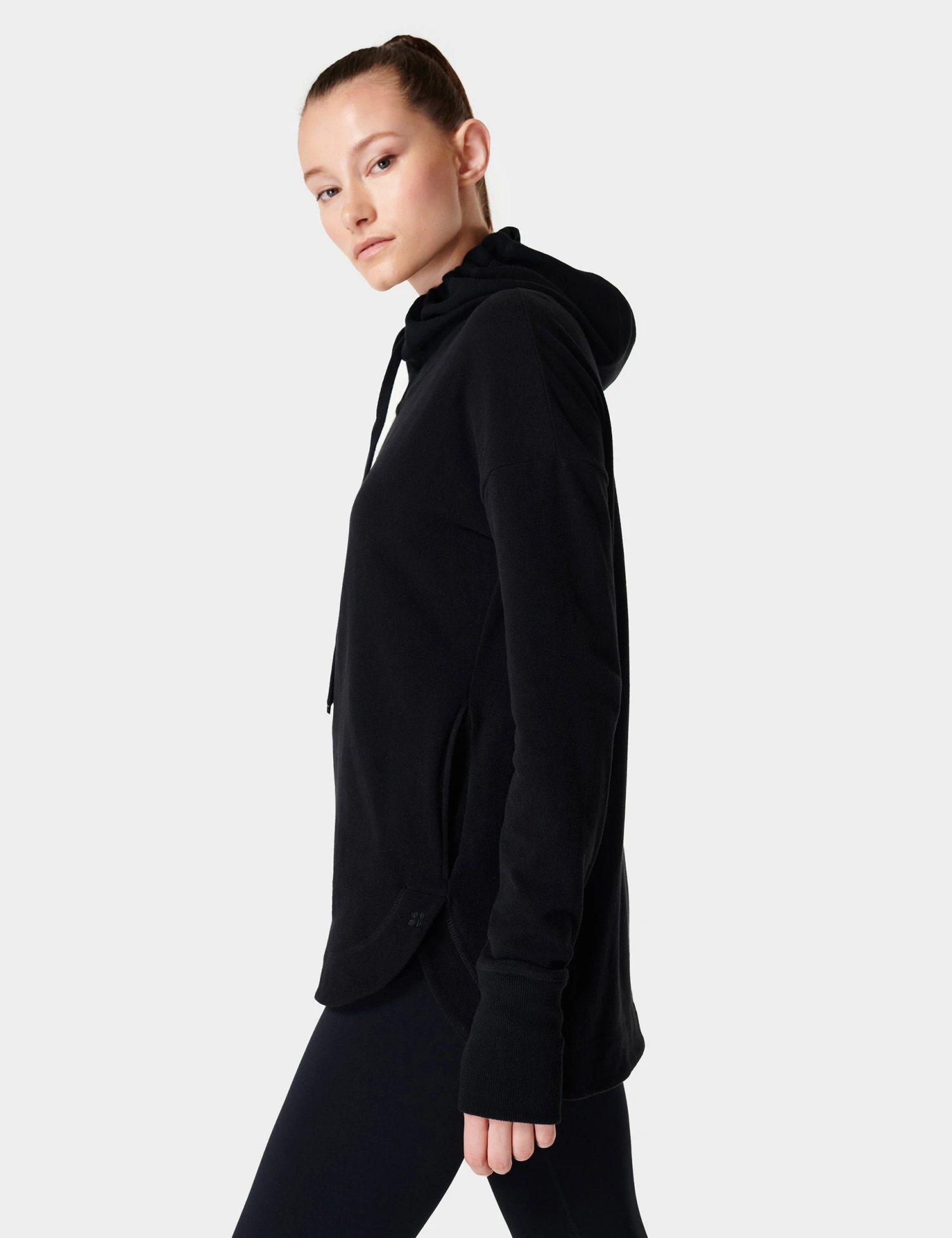 Sweaty Betty Escape Italian Fleece Hoody - Black 3 Sweaty Betty Escape Italian Fleece Hoody - Black