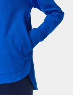 Sweaty Betty Escape Italian Fleece Hoody - Lightning Blue -The Sports Edit sweaty betty escape italian fleece hoody lightning blue sb6426 4