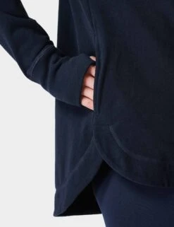 Sweaty Betty Escape Italian Fleece Hoody - Navy Blue -The Sports Edit sweaty betty escape italian fleece hoody navy blue sb6426 4