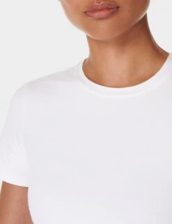 Sweaty Betty Essential Sculpt Short Sleeve Top - White 10 Sweaty Betty Essential Sculpt Short Sleeve Top - White -The Sports Edit sweaty betty essential sculpt short sleeve top white sb9778 2