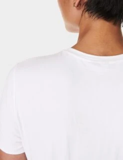Sweaty Betty Essential Sculpt Short Sleeve Top - White 9 Sweaty Betty Essential Sculpt Short Sleeve Top - White -The Sports Edit sweaty betty essential sculpt short sleeve top white sb9778 3