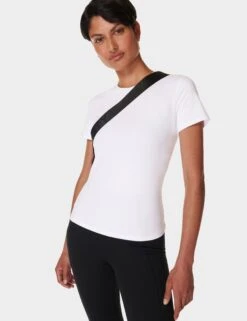 Sweaty Betty Essential Sculpt Short Sleeve Top - White 11 Sweaty Betty Essential Sculpt Short Sleeve Top - White -The Sports Edit sweaty betty essential sculpt short sleeve top white sb9778 4