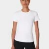 Sweaty Betty Essential Sculpt Short Sleeve Top - White 2 Sweaty Betty Essential Sculpt Short Sleeve Top - White -The Sports Edit sweaty betty essential sculpt short sleeve top white sb9778 5