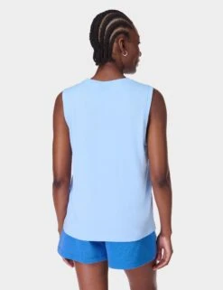 Sweaty Betty Essential Sleeveless Vest - Breeze Blue -The Sports Edit sweaty betty essential sleeveless vest breeze blue sb9699 2