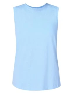Sweaty Betty Essential Sleeveless Vest - Breeze Blue -The Sports Edit sweaty betty essential sleeveless vest breeze blue sb9699 7