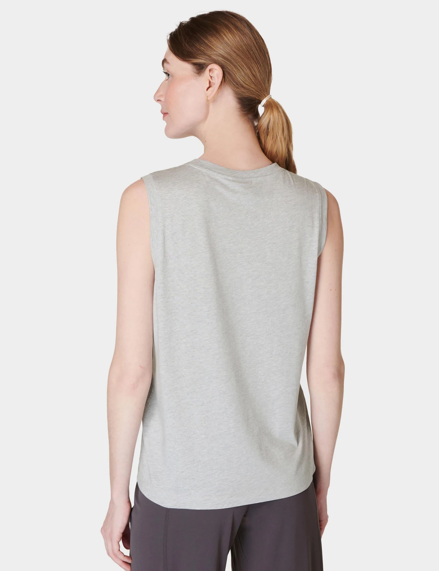 Sweaty Betty Essential Sleeveless Vest - Light Grey Marl 4 Sweaty Betty Essential Sleeveless Vest - Light Grey Marl - Image 2