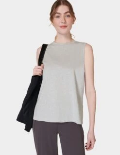 Sweaty Betty Essential Sleeveless Vest - Light Grey Marl 12 Sweaty Betty Essential Sleeveless Vest - Light Grey Marl -The Sports Edit sweaty betty essential sleeveless vest light grey marl sb9699b 0r4 5