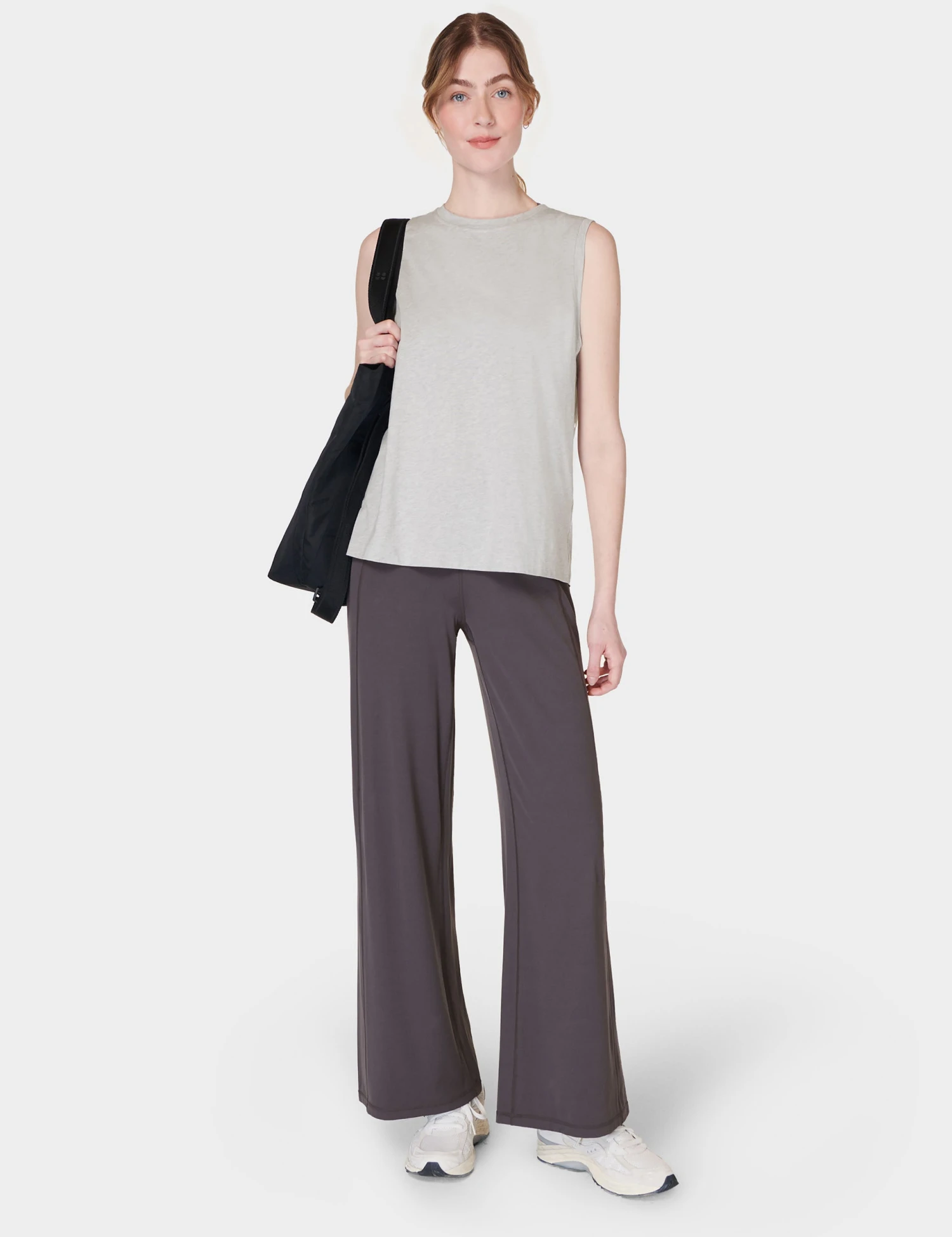 Sweaty Betty Essential Sleeveless Vest - Light Grey Marl 8 Sweaty Betty Essential Sleeveless Vest - Light Grey Marl - Image 6