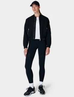 Sweaty Betty Explorer Bomber Jacket - Black -The Sports Edit sweaty betty explorer bomber jacket black sb9608 4