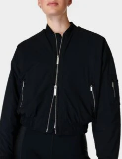 Sweaty Betty Explorer Bomber Jacket - Black -The Sports Edit sweaty betty explorer bomber jacket black sb9608 6