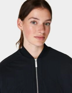 Sweaty Betty Explorer Bomber Jacket - Black -The Sports Edit sweaty betty explorer bomber jacket black sb9608 8