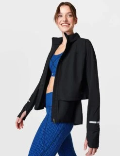 Sweaty Betty Fast Track Running Jacket - Black -The Sports Edit sweaty betty fast track running jacket black sb9712 4