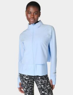 Sweaty Betty Fast Track Running Jacket - Breeze Blue