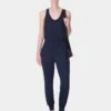 Sweaty Betty Gaia Performance Yoga Jumpsuit - Navy Blue -The Sports Edit sweaty betty gaia performance yoga jumpsuit navy blue sb10204 1