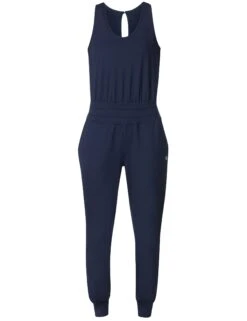 Sweaty Betty Gaia Performance Yoga Jumpsuit - Navy Blue -The Sports Edit sweaty betty gaia performance yoga jumpsuit navy blue sb10204 7