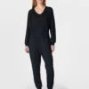 Sweaty Betty Gaia Yoga Long Sleeve Jumpsuit - Black -The Sports Edit sweaty betty gaia yoga long sleeve jumpsuit black sb9727 1