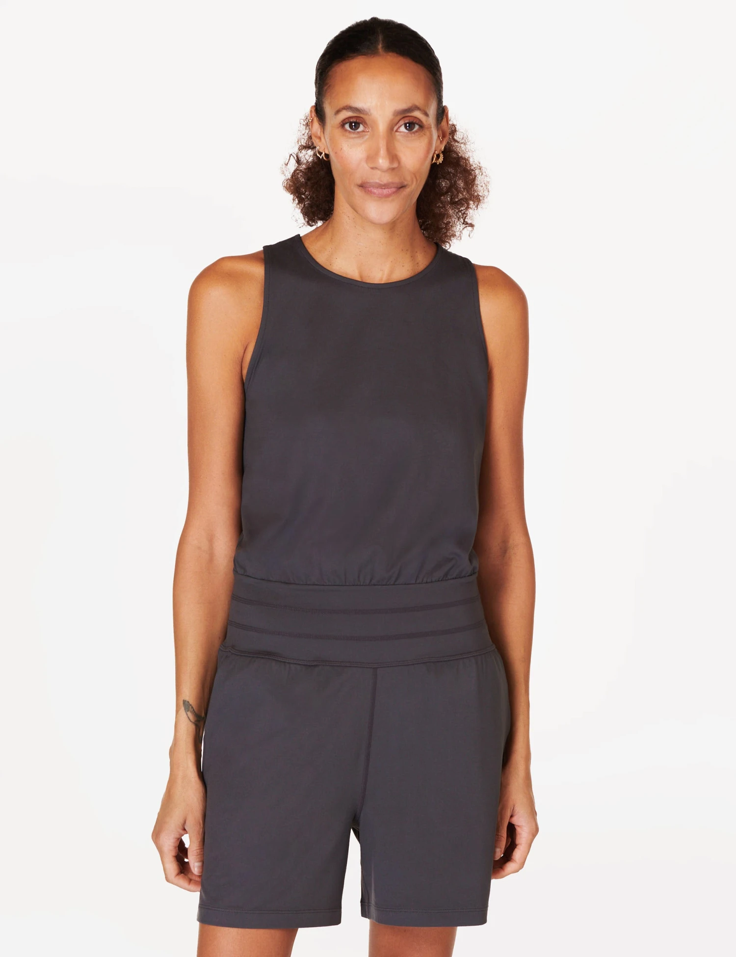 Sweaty Betty Gaia Performance Yoga Romper - Urban Grey 3 Sweaty Betty Gaia Performance Yoga Romper - Urban Grey