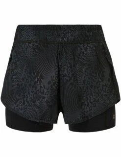 Sweaty Betty Get Set 2-in-1 Multi-Train Shorts - Grey Hybrid Leopard Print -The Sports Edit sweaty betty get set 2 in 1 multi train shorts grey leopard print sb10172a 3
