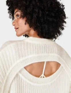 Sweaty Betty Hera Open Back Sweater - Lily White -The Sports Edit sweaty betty hera open back sweater lily white sb9679 3