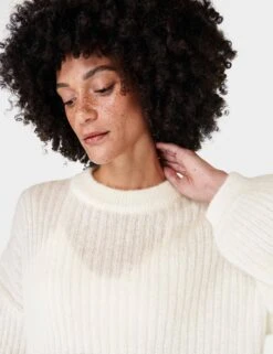 Sweaty Betty Hera Open Back Sweater - Lily White -The Sports Edit sweaty betty hera open back sweater lily white sb9679 4
