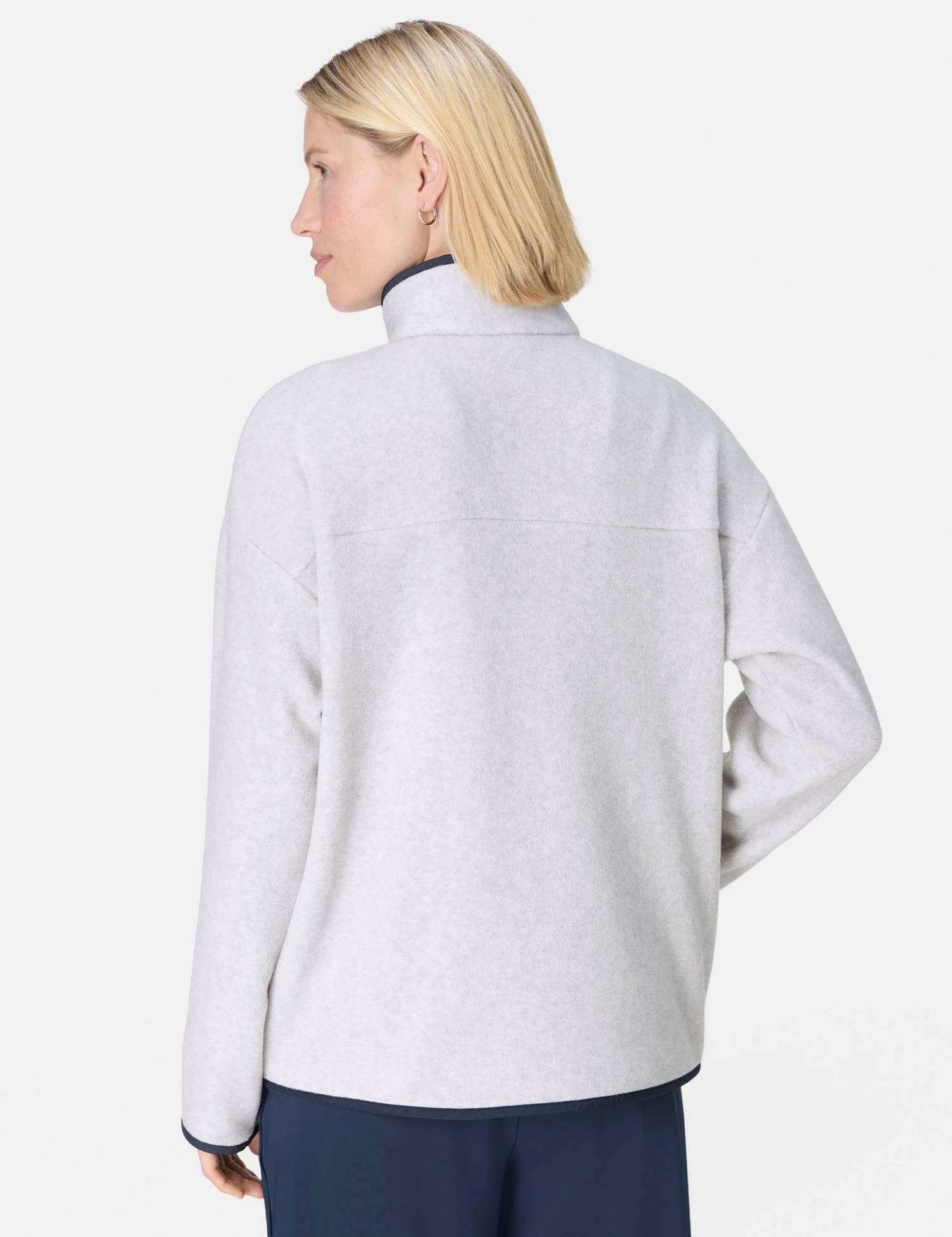 Sweaty Betty Mallow Zip Through - Mottled Grey/Navy Blue 4 Sweaty Betty Mallow Zip Through - Mottled Grey/Navy Blue - Image 2