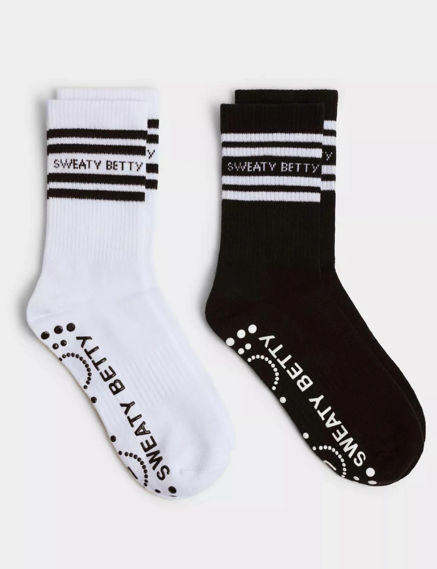 Sweaty Betty Mid Length Ankle Gripper Socks 2 Pack - White 3 Sweaty Betty Mid Length Ankle Gripper Socks 2 Pack - White