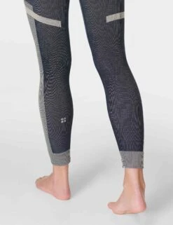 Sweaty Betty Modal Chevron Base Layer Legging - Navy Blue Studio White -The Sports Edit sweaty betty modal chevron base layer legging blue white sb9845 4