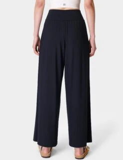 Sweaty Betty Modal Wide Leg Trousers - Black -The Sports Edit sweaty betty modal wide leg trousers black sb8238 2