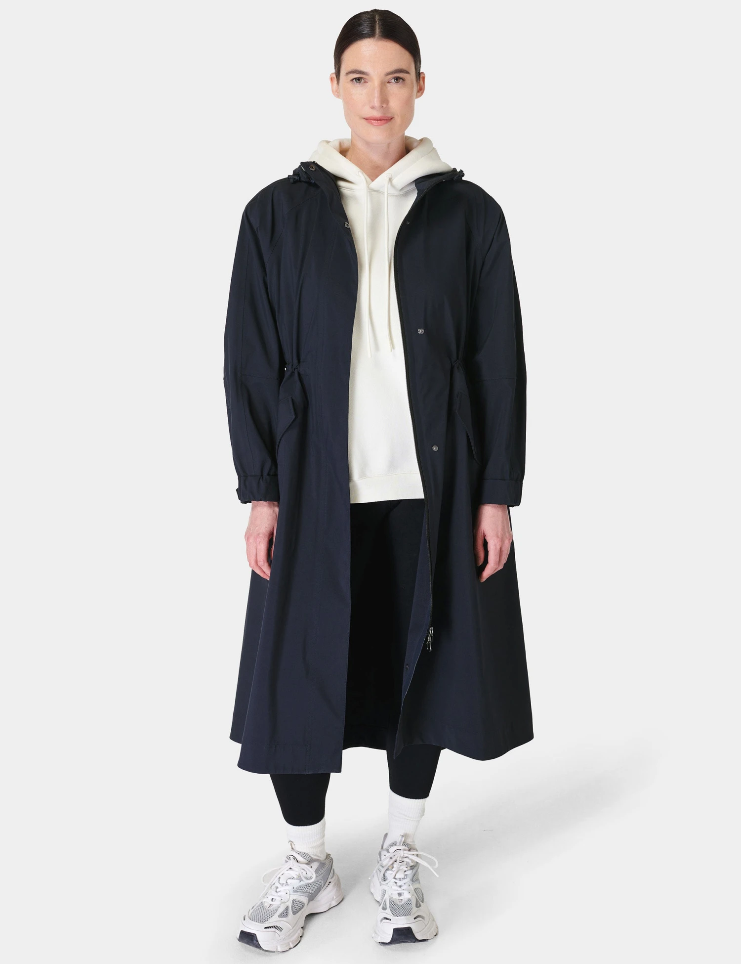 Sweaty Betty Motion Longline Parka - French Navy Blue 4 Sweaty Betty Motion Longline Parka - French Navy Blue - Image 2