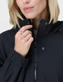 Sweaty Betty Motion Technical Longline Parka - Black -The Sports Edit sweaty betty motion technical longline parka black sb10393 4