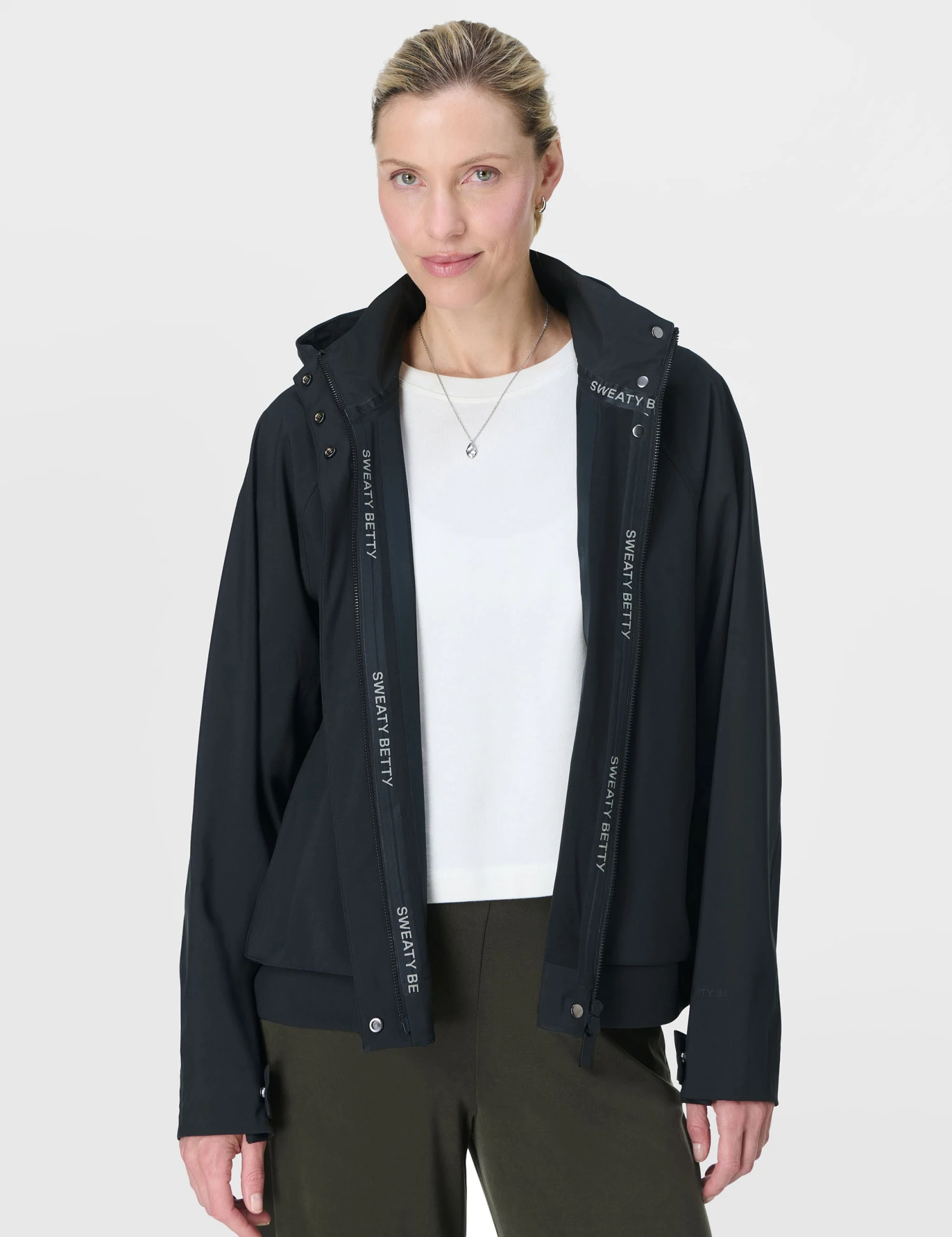 Sweaty Betty Motion Waterproof Cropped Parka - Black 3 Sweaty Betty Motion Waterproof Cropped Parka - Black