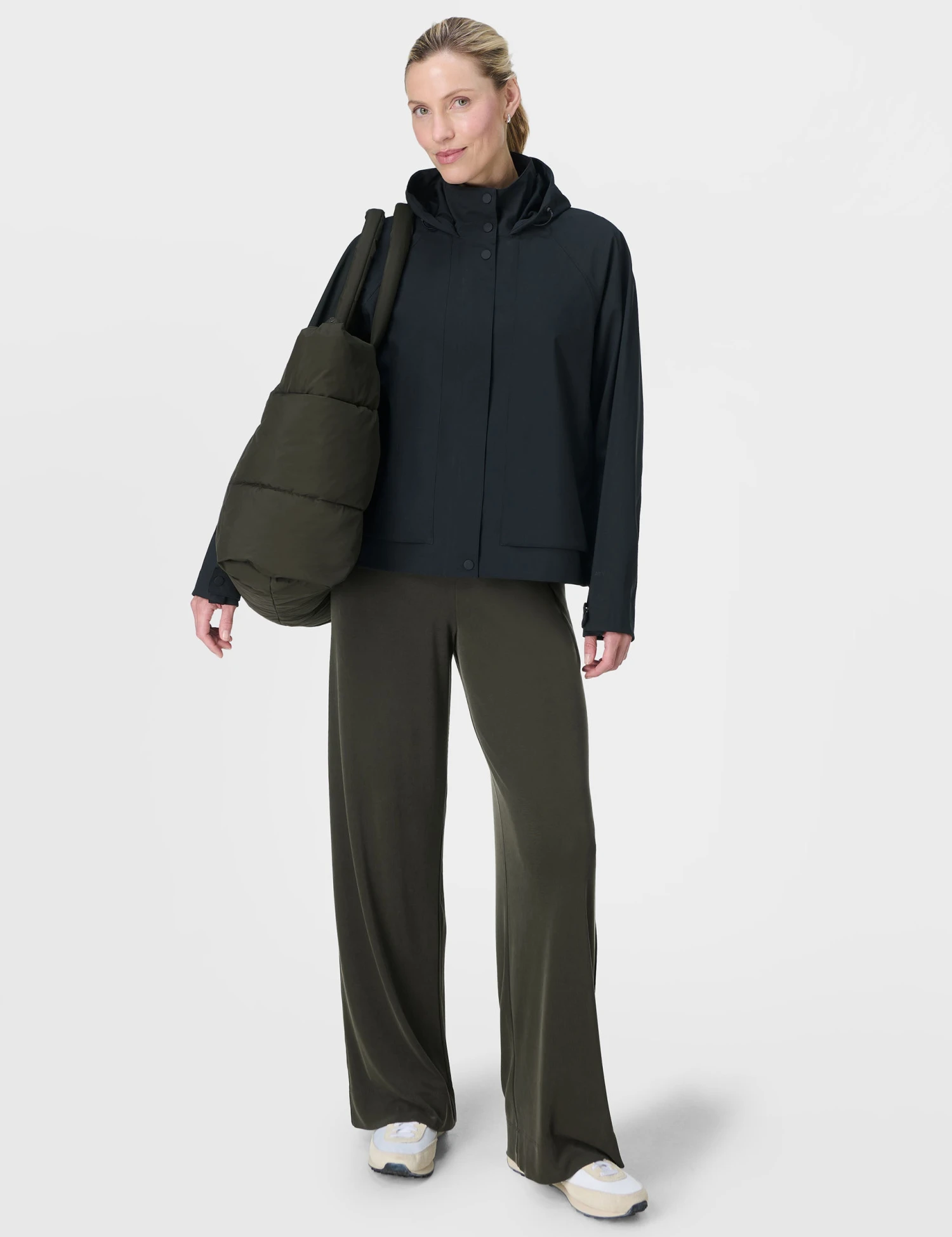 Sweaty Betty Motion Waterproof Cropped Parka - Black 9 Sweaty Betty Motion Waterproof Cropped Parka - Black - Image 7