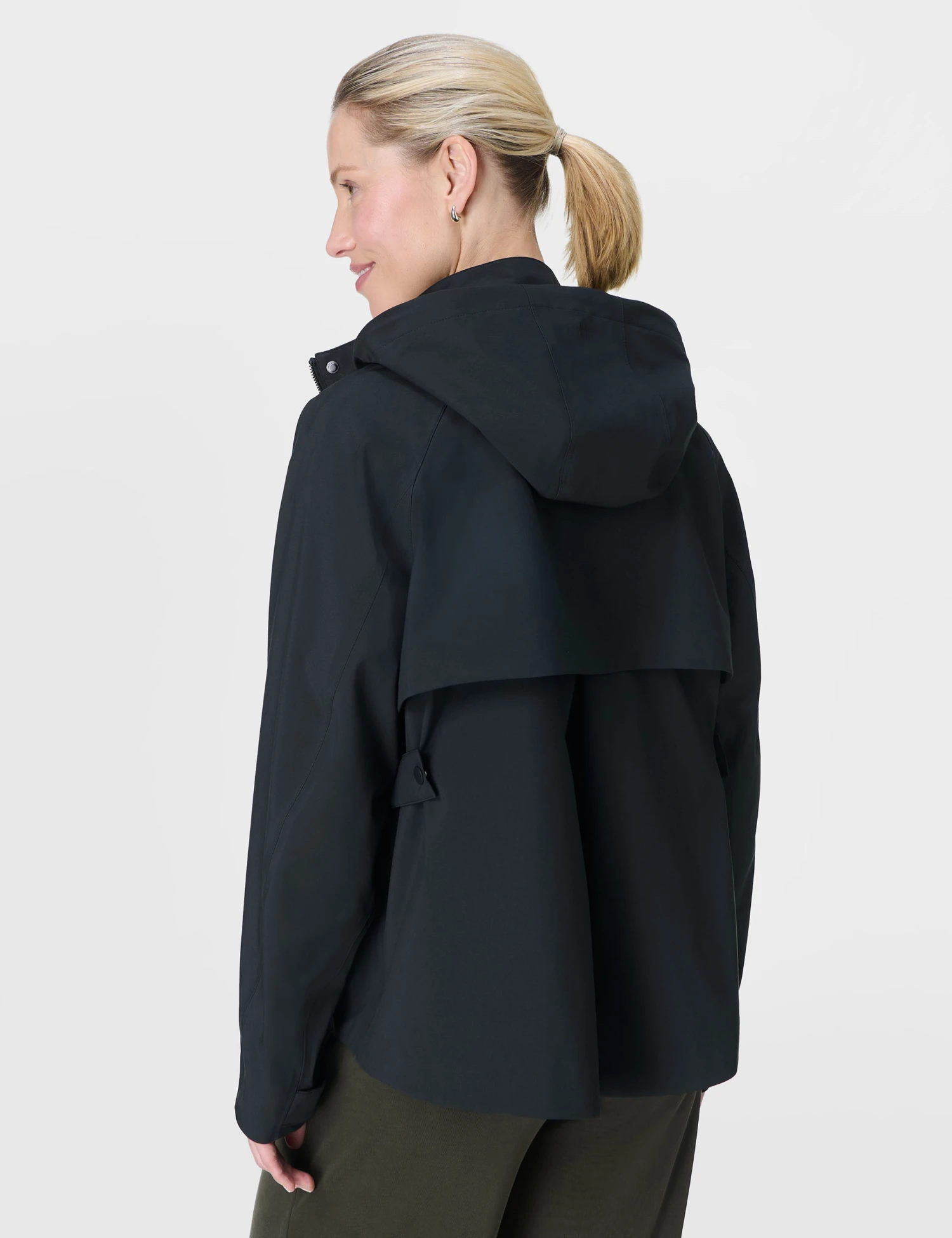 Sweaty Betty Motion Waterproof Cropped Parka - Black 5 Sweaty Betty Motion Waterproof Cropped Parka - Black - Image 3