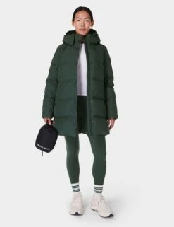 Sweaty Betty Nimbus Mid Puffer - Trek Green -The Sports Edit sweaty betty nimbus mid puffer green sb9900 8