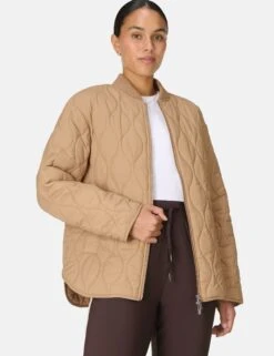 Sweaty Betty On The Move Jacket - Golden Beige -The Sports Edit sweaty betty on the move jacket golden beige sb10379 5