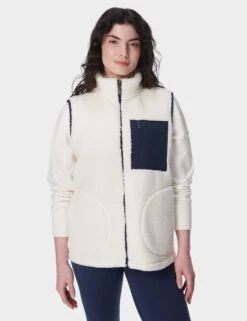Sweaty Betty Plush Gilet - Lily White