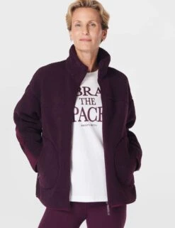 Sweaty Betty Plush Textured Zip Up - Midnight Cherry Purple 15 Sweaty Betty Plush Textured Zip Up - Midnight Cherry Purple -The Sports Edit sweaty betty plush textured zip up midnight cherry purple sb10012 6