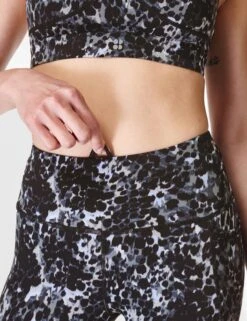 Sweaty Betty Power Cropped Gym Leggings - Grey Dapple Print -The Sports Edit sweaty betty power cropped gym leggings grey dapple print sb4564p 5