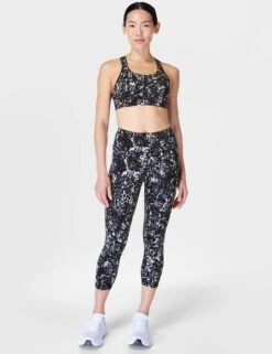Sweaty Betty Power Cropped Gym Leggings - Grey Dapple Print -The Sports Edit sweaty betty power cropped gym leggings grey dapple print sb4564p 7