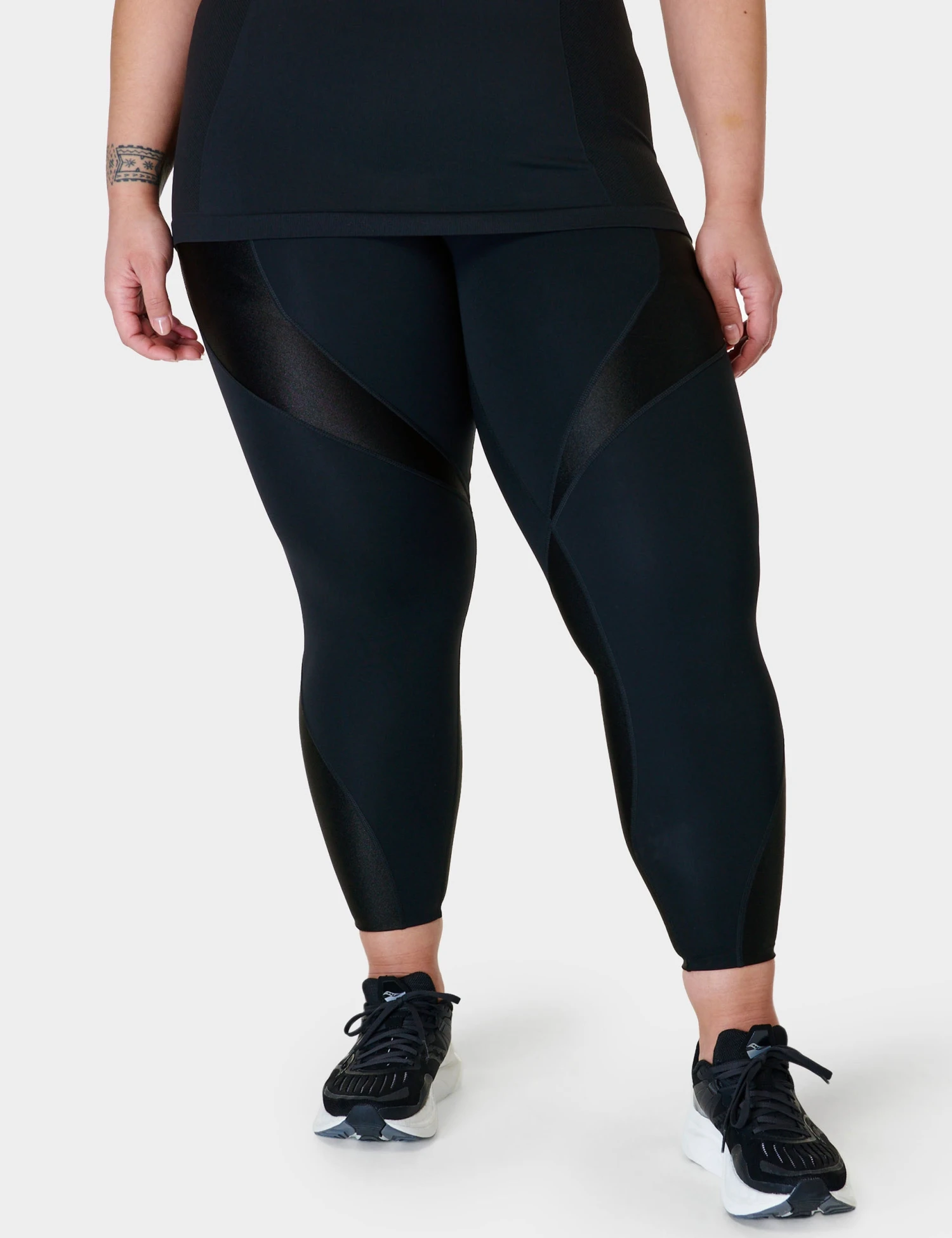 Sweaty Betty Power High Waisted 7/8 Shine Matte Leggings - Black 3 Sweaty Betty Power High Waisted 7/8 Shine Matte Leggings - Black