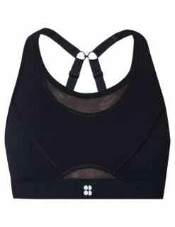 Sweaty Betty Power Icon Running Bra - Black -The Sports Edit sweaty betty power icon running bra black sb8395 6